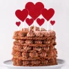 Cerf Dellier Cakes toppers cœurs brillants (x7)