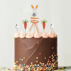 New Cerf Dellier Cakes toppers lapin de Pâques (x5)