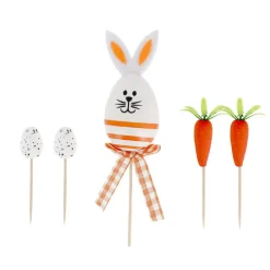New Cerf Dellier Cakes toppers lapin de Pâques (x5)