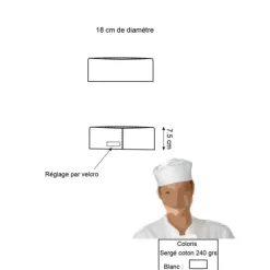 Outlet Cerf Dellier Calot réglable blanc Serge