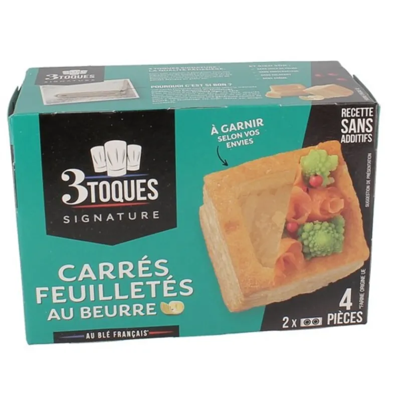 Clearance Cerf Dellier Carrés feuilletés au beurre à garnir (x4)
