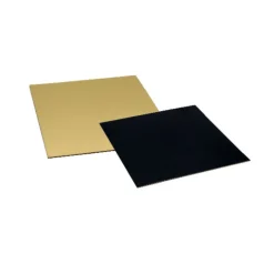 New Cerf Dellier Cartons carrés or/noir 20 x 20 cm PATISDECOR (x5)