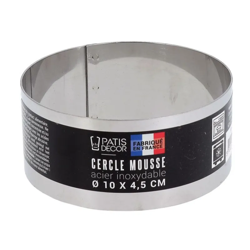 Discount Cerf Dellier Cercle à mousse inox H 4,5 cm Ø 10 cm
