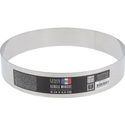 Outlet Cerf Dellier Cercle à mousse inox H 4,5 cm Ø 24 cm