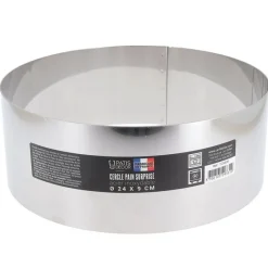 Clearance Cerf Dellier Cercle à pain surprise inox H 9 cm Ø 24 cm