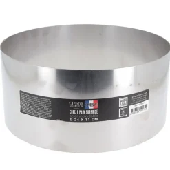 New Cerf Dellier Cercle à pain surprise inox H 11 cm Diam 24 cm