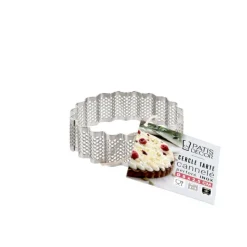 Online Cerf Dellier Cercle à tarte cannelé perforé inox H 2,5 cm Ø 8 cm