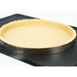 Hot Cerf Dellier Cercle à tarte perforé inox H 2 cm Ø 8 cm