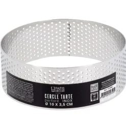 Sale Cerf Dellier Cercle à tarte perforé inox H 3,5 cm Ø 10 cm