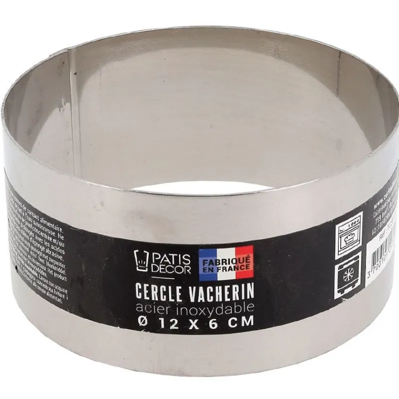 Clearance Cerf Dellier Cercle à vacherin inox H 6 cm Ø 12 cm