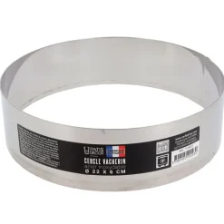 Cerf Dellier Cercle à vacherin inox H 6 cm Ø 22 cm