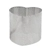 Hot Cerf Dellier Cercle perforé cœur en acier inoxydable cœur - 8 x 8 cm