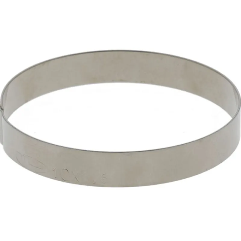 Hot Cerf Dellier Cercles à pâtisserie inox 8,5 cm H 1,6 cm (x10)