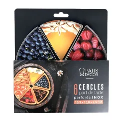 Hot Cerf Dellier Cercles part de tarte perforés inox (x6)