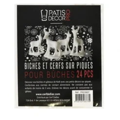 Discount Cerf Dellier Cerf et biche blancs sur pique (x24)