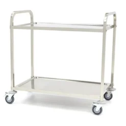 Discount Cerf Dellier Chariot de Service Inox 2 niveaux