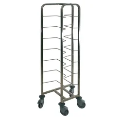 Hot Cerf Dellier Chariot inox pour 8 bacs à pâtons espacement 18,5 cm
