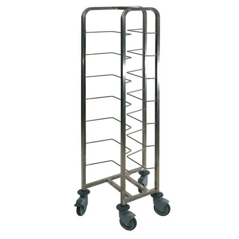 Hot Cerf Dellier Chariot inox pour 8 bacs à pâtons espacement 18,5 cm