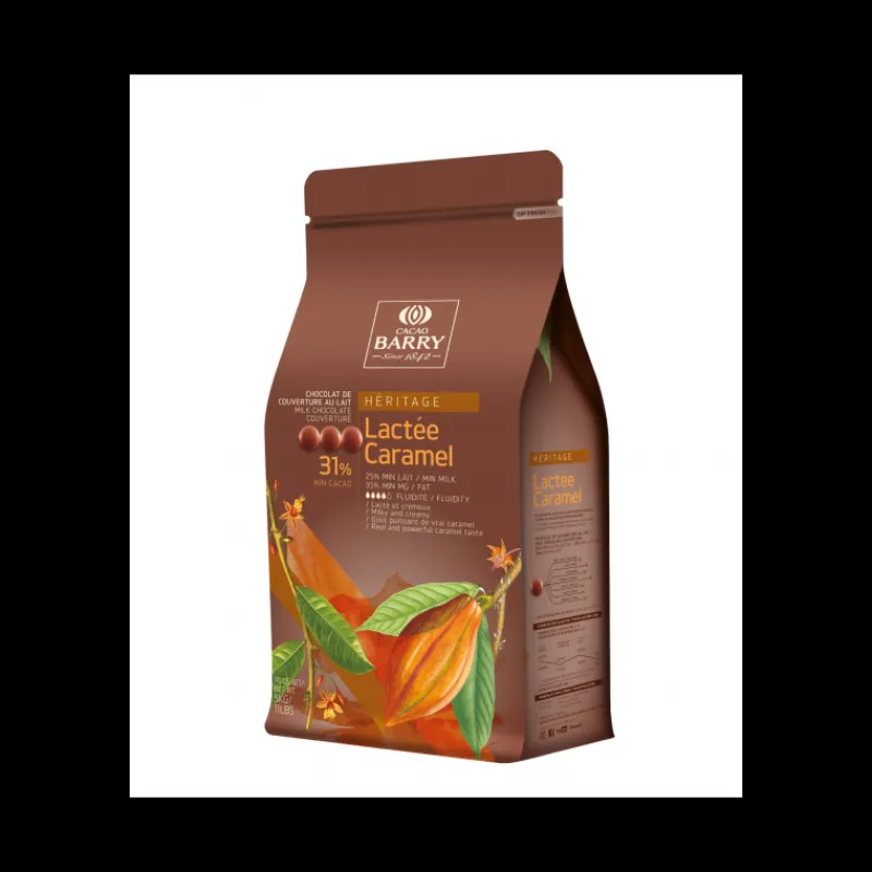 New Cerf Dellier Chocolat de Couverture au Lait Lactée Caramel 5 kg