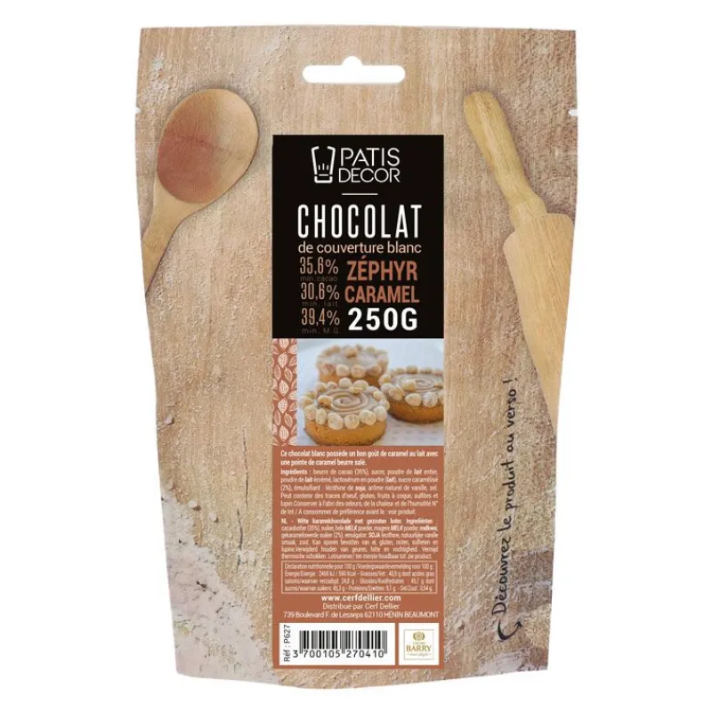 Discount Cerf Dellier Chocolat de couverture Blanc Zéphyr Caramel