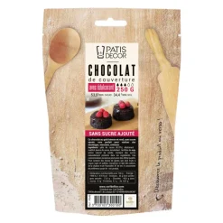 Sale Cerf Dellier Chocolat de couverture sans sucre ajouté 250 g - DDM 02/25