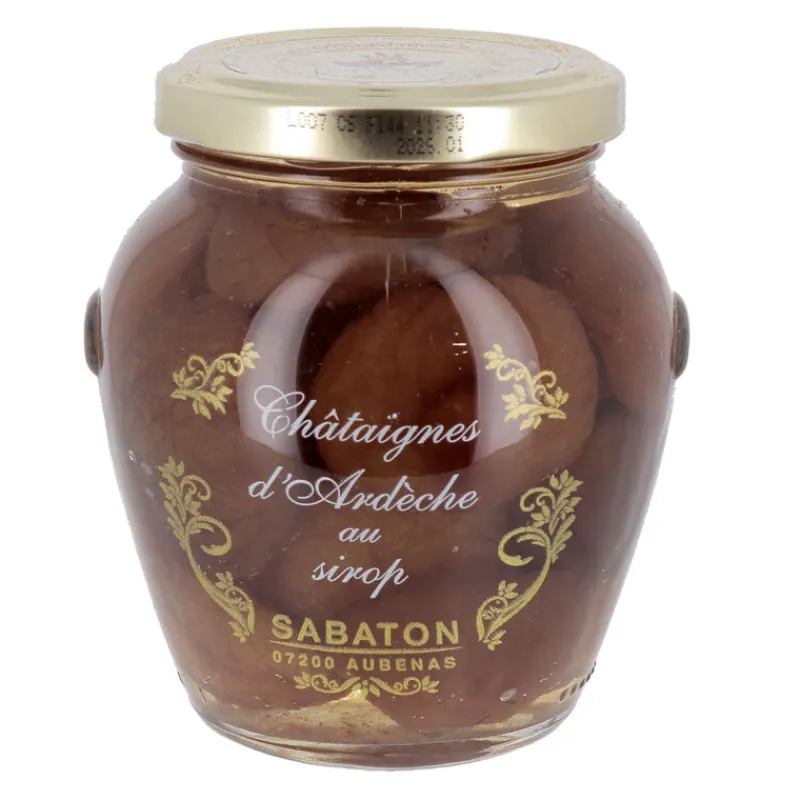Outlet Cerf Dellier Châtaignes d'Ardèche au sirop AOP Sabaton 380 g