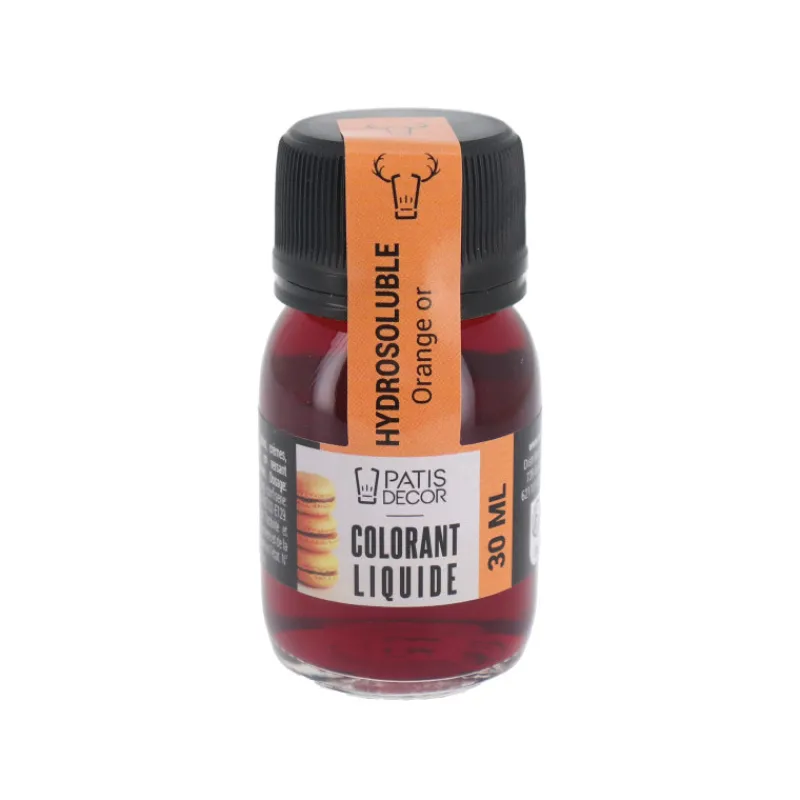 Hot Cerf Dellier Colorant liquide hydrosoluble orange or 30 ml