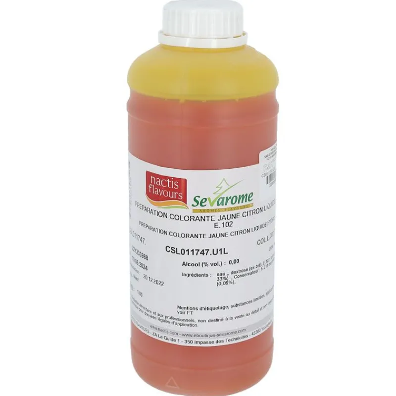 Clearance Cerf Dellier Colorant liquide hydrosoluble jaune citron 1L