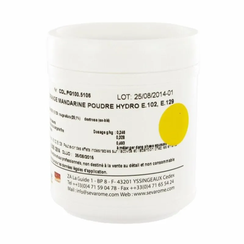Outlet Cerf Dellier Colorant poudre alimentaire Mandarine 100 g