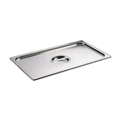Hot Cerf Dellier Couvercle inox avec poignée GN 2/4 - pour bac gastronorme sans anse