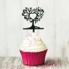 Clearance Cerf Dellier Cupcake Toppers Arbres cœurs (x 8)