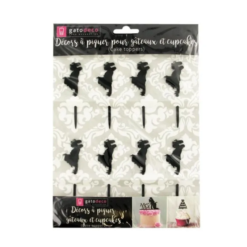 New Cerf Dellier Cupcake Toppers Bonheur (x 8)