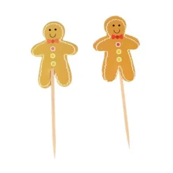 Online Cerf Dellier Cupcake Toppers Bonshommes Pain d'Epices (x12)