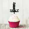 Clearance Cerf Dellier Cupcake Toppers couple enlacé (x 8)