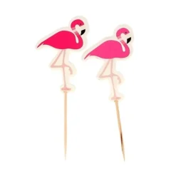 New Cerf Dellier Cupcake Toppers Flamants roses (x 12)