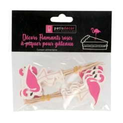New Cerf Dellier Cupcake Toppers Flamants roses (x 12)