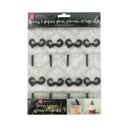Discount Cerf Dellier Cupcake Toppers Moustaches (x 8)