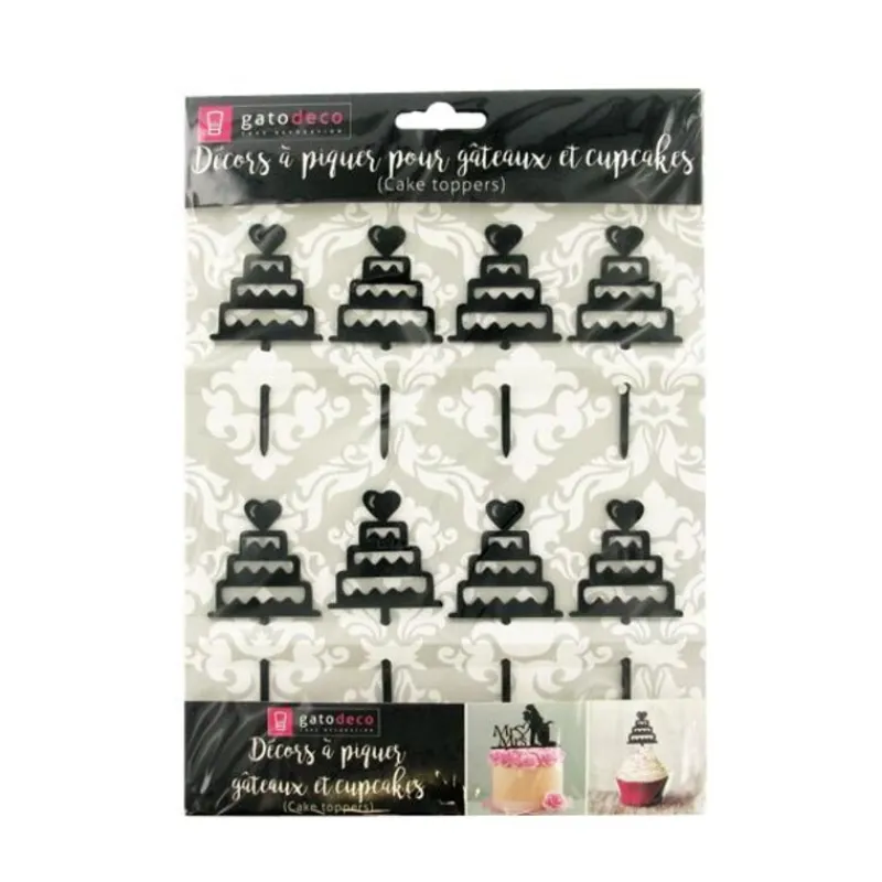 Sale Cerf Dellier Cupcake Toppers Pièces montées (x 8)
