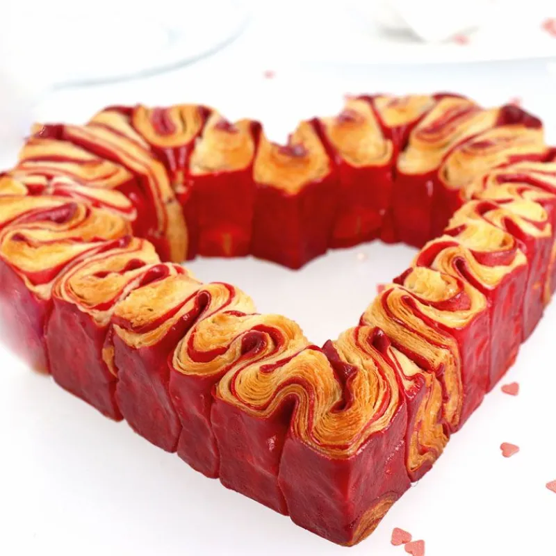 New Cerf Dellier Cœur à mousse inox H 4,5 cm L 24 cm