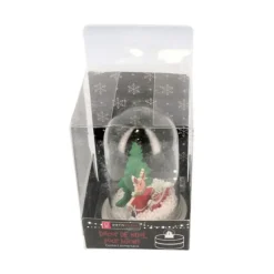 New Cerf Dellier Décor de noël pour bûche "boule à neige renne de noël" à poser