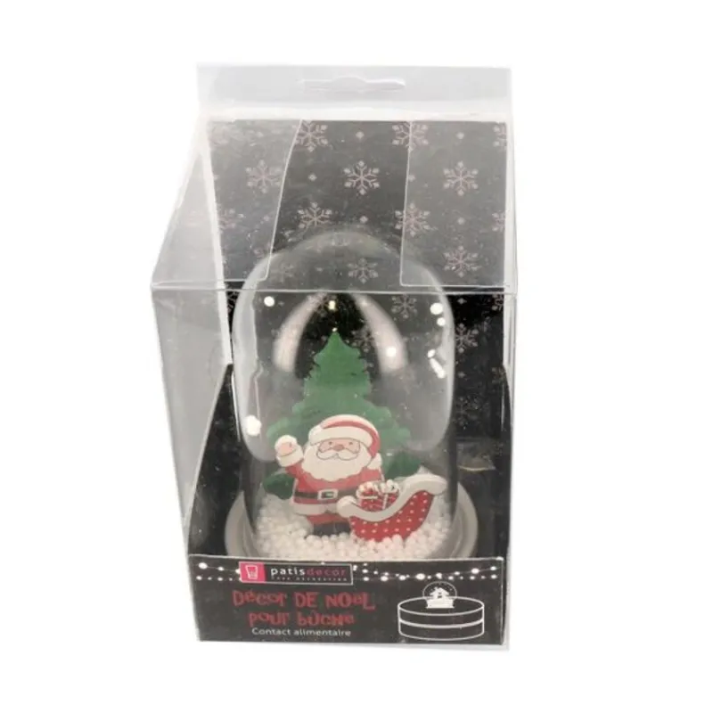 Online Cerf Dellier Décor de noël pour bûche "boule à neige Père Noël" à poser