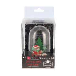Hot Cerf Dellier Décor de noël pour bûche "boule à neige ourson de Noël" à poser