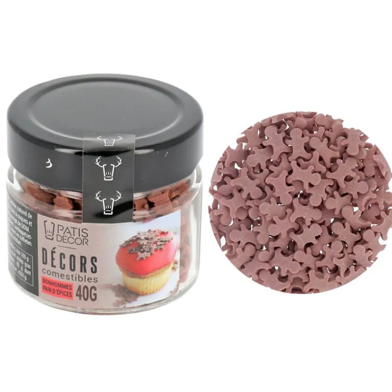 Hot Cerf Dellier Décors comestibles bonhommes pain d'épices 40 g