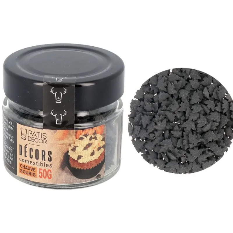 Outlet Cerf Dellier Décors comestibles chauve-souris noires 50 g