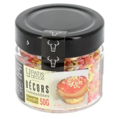 Hot Cerf Dellier Décors comestibles confettis multicolores 50 g