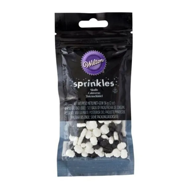 Best Cerf Dellier Décors comestibles crânes blancs et noirs Wilton