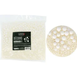 Hot Cerf Dellier Décors comestibles perles blanches 1 kg