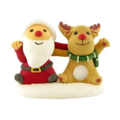 Best Cerf Dellier Décors comestibles Père Noël et renne assis (x20)