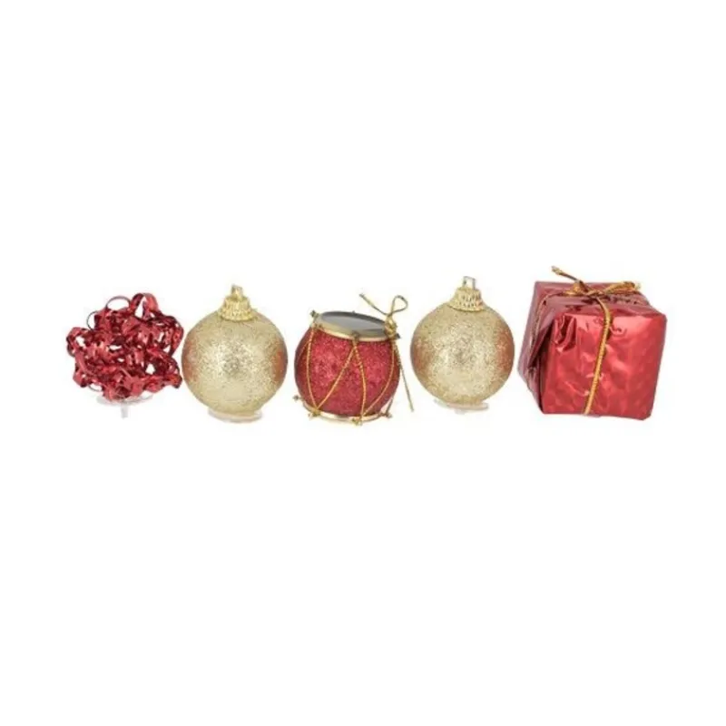 Clearance Cerf Dellier Décors de Noël sur pique assortis rouges (x5)