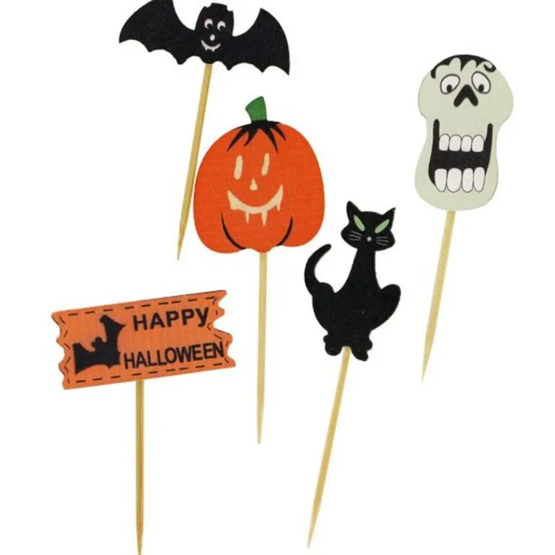 Discount Cerf Dellier Décors d'Halloween sur pique assortis (x10)